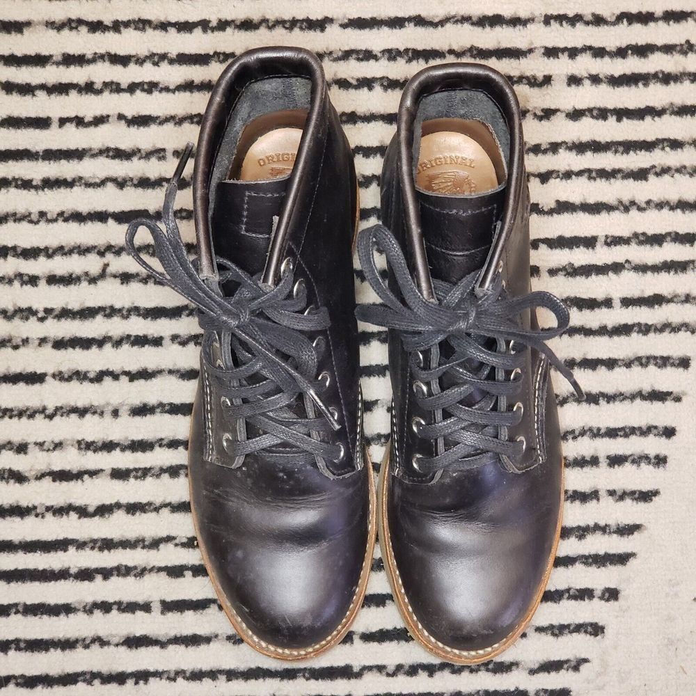 CHIPPEWA Women's Western Boots Vibram Soles Mid Top Black Leather 1901W24 - Picture 5 of 9